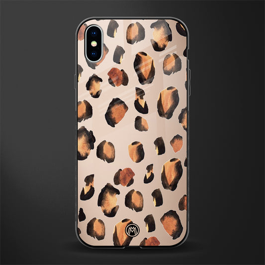 cheetah fur gold edition glass case for iphone xs max image