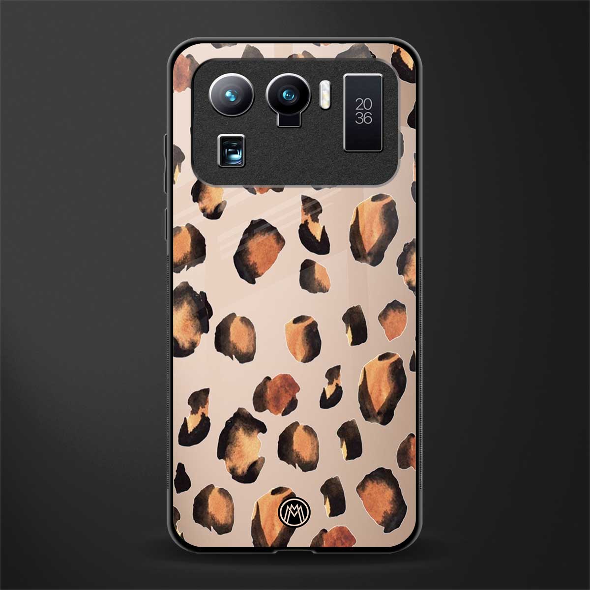 cheetah fur gold edition glass case for mi 11 ultra 5g image