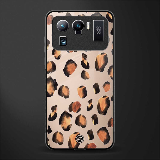 cheetah fur gold edition glass case for mi 11 ultra 5g image