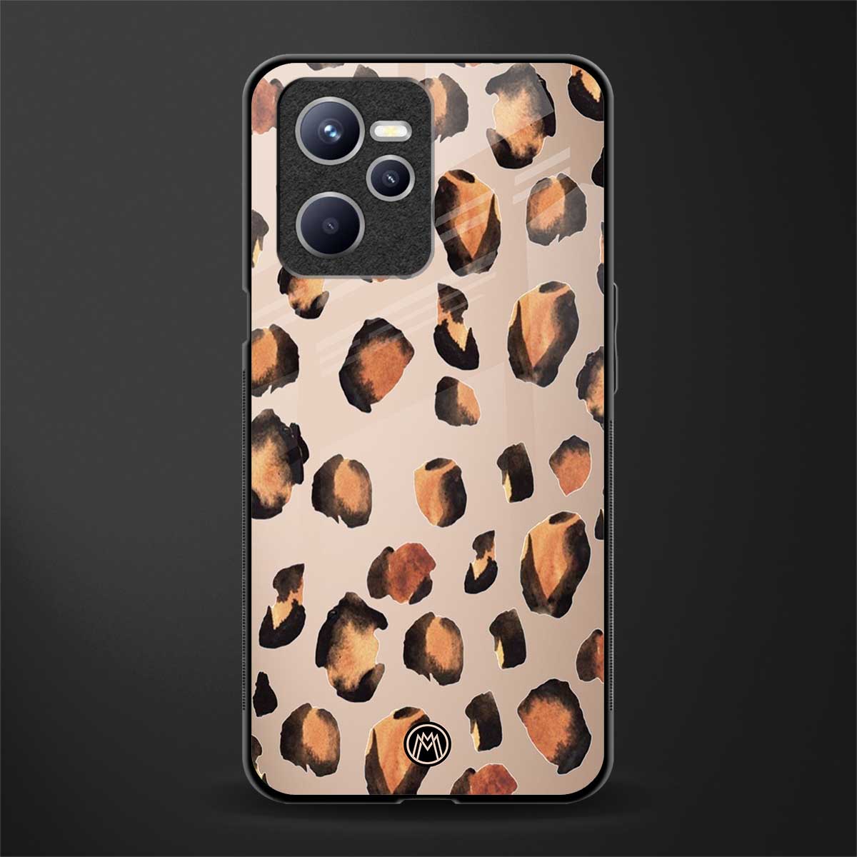 cheetah fur gold edition glass case for realme c35 image