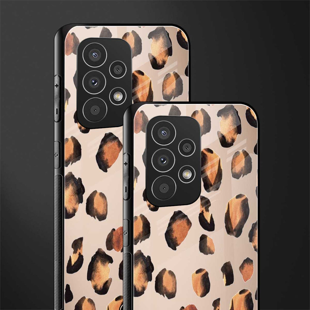 cheetah fur gold edition back phone cover | glass case for samsung galaxy a53 5g