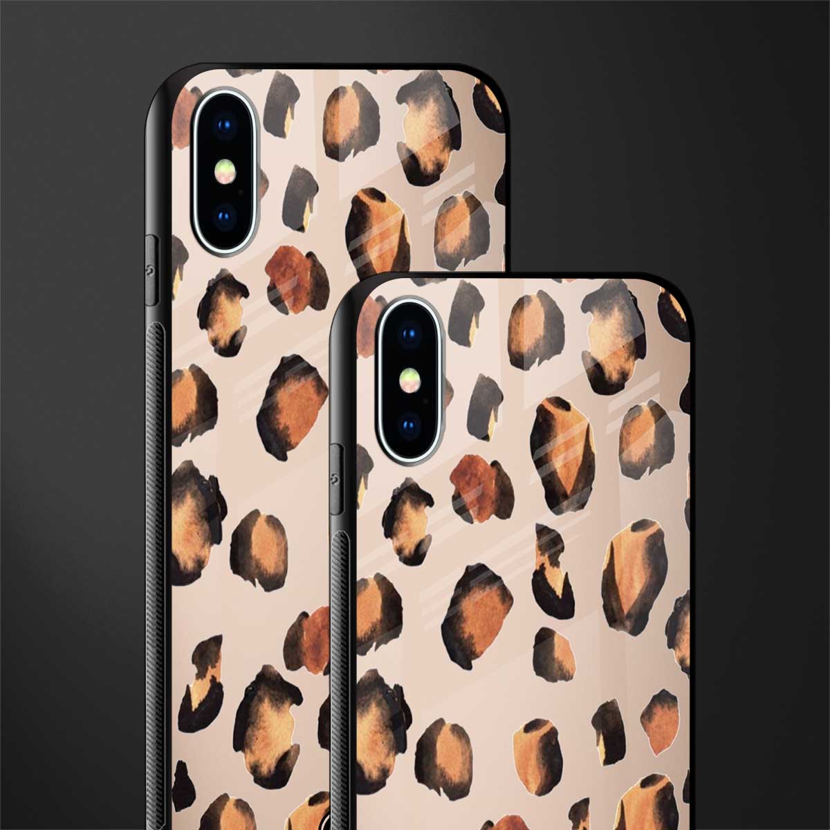 cheetah fur gold edition glass case for iphone xs image-2