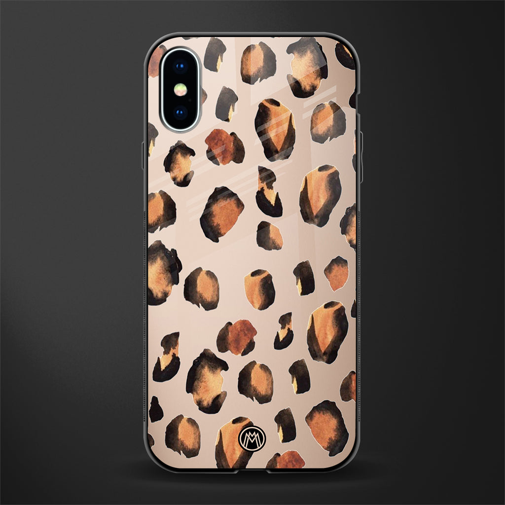 cheetah fur gold edition glass case for iphone xs image