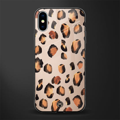cheetah fur gold edition glass case for iphone xs image