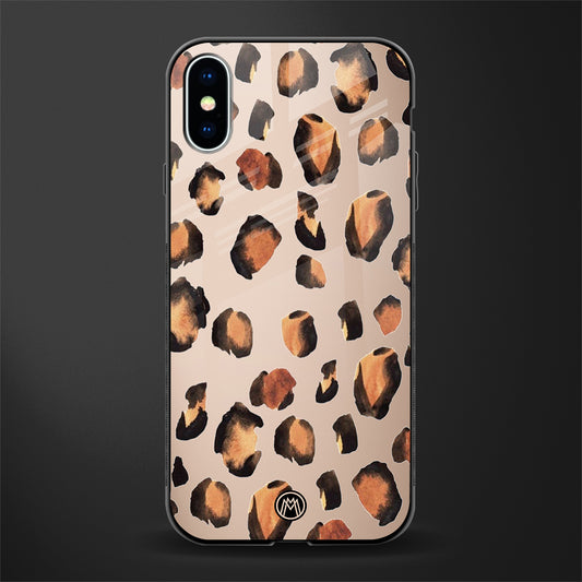 cheetah fur gold edition glass case for iphone xs image