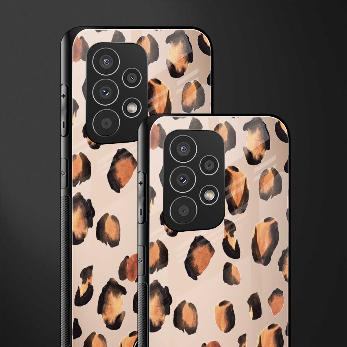 cheetah fur gold edition back phone cover | glass case for samsung galaxy a73 5g