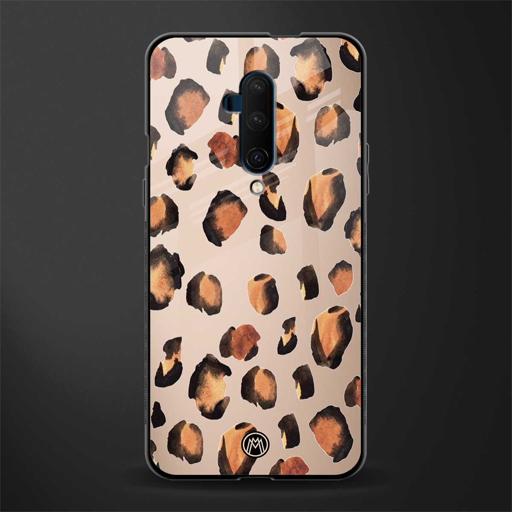 cheetah fur gold edition glass case for oneplus 7t pro image