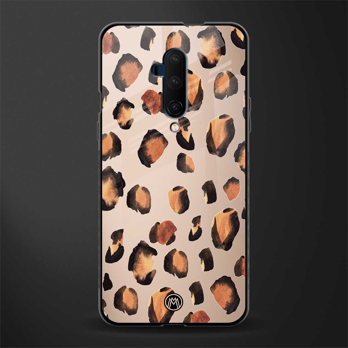cheetah fur gold edition glass case for oneplus 7t pro image