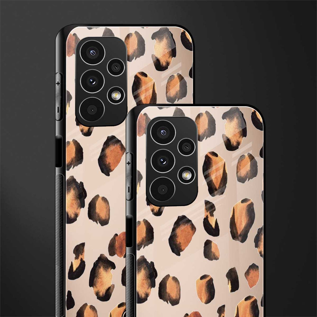 cheetah fur gold edition back phone cover | glass case for samsung galaxy a13 4g