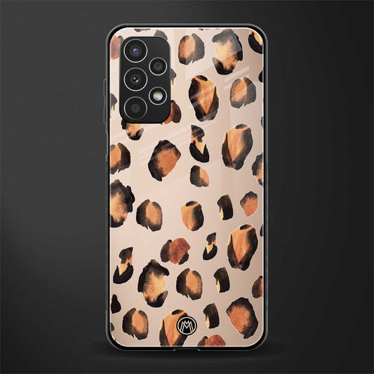 cheetah fur gold edition back phone cover | glass case for samsung galaxy a13 4g