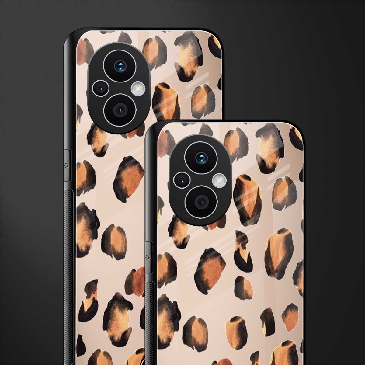 cheetah fur gold edition back phone cover | glass case for oppo f21 pro 5g