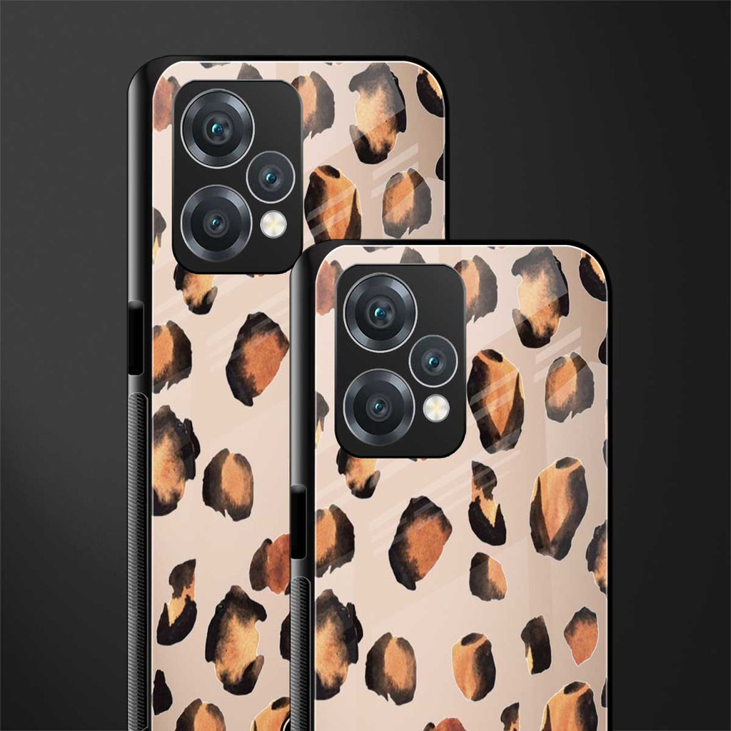 cheetah fur gold edition back phone cover | glass case for oneplus nord ce 2 lite 5g