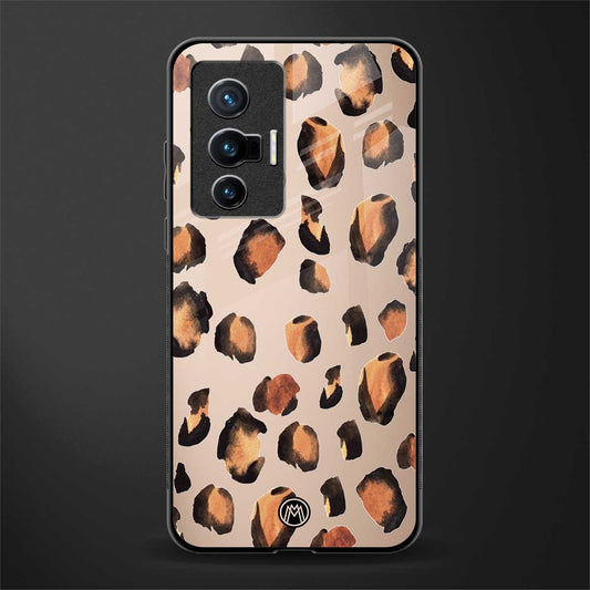 cheetah fur gold edition glass case for vivo x70 image