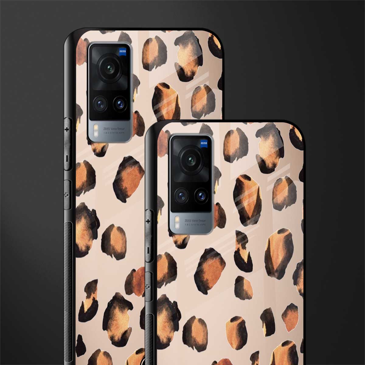 cheetah fur gold edition glass case for vivo x60 image-2