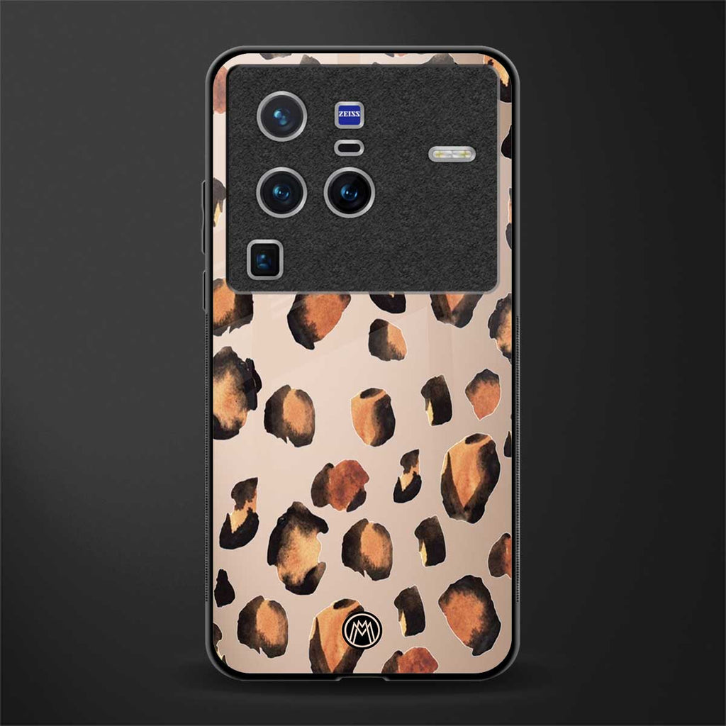 cheetah fur gold edition glass case for vivo x80 pro 5g image