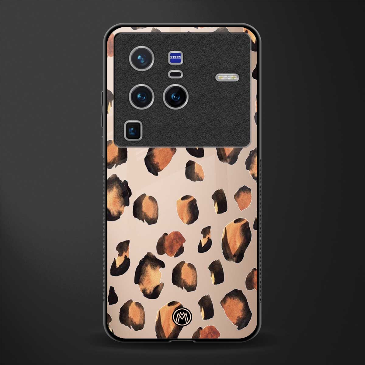 cheetah fur gold edition glass case for vivo x80 pro 5g image