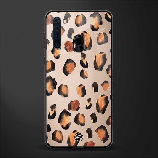 cheetah fur gold edition glass case for samsung a21 image