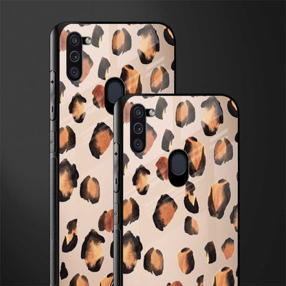 cheetah fur gold edition glass case for samsung galaxy m11 image-2