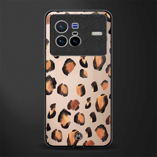 cheetah fur gold edition glass case for vivo x80 image