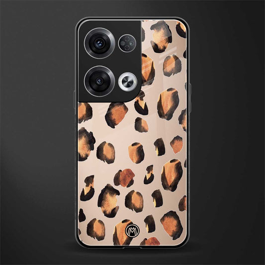 cheetah fur gold edition back phone cover | glass case for oppo reno 8