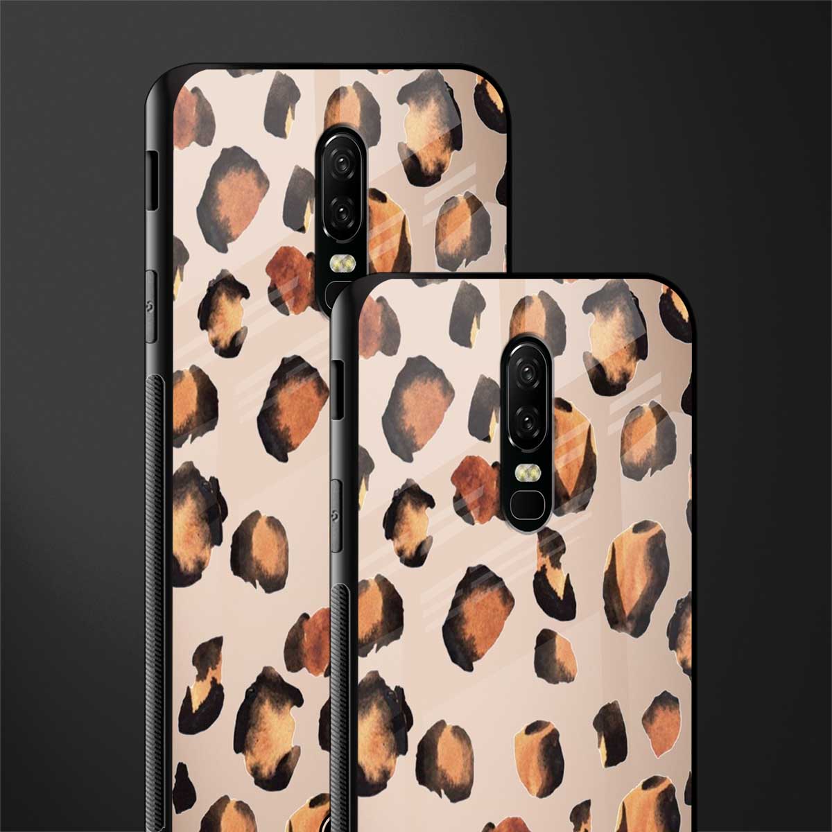 cheetah fur gold edition glass case for oneplus 6 image-2