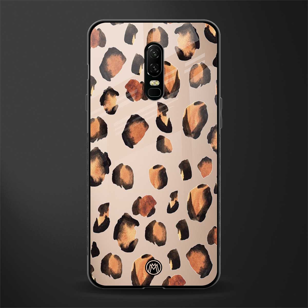 cheetah fur gold edition glass case for oneplus 6 image