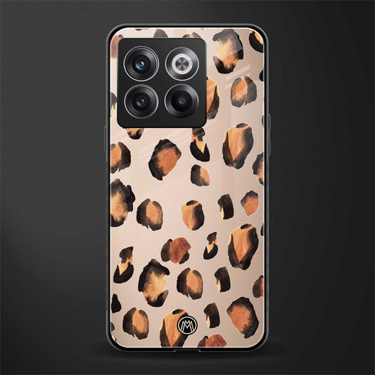 cheetah fur gold edition back phone cover | glass case for oneplus 10t