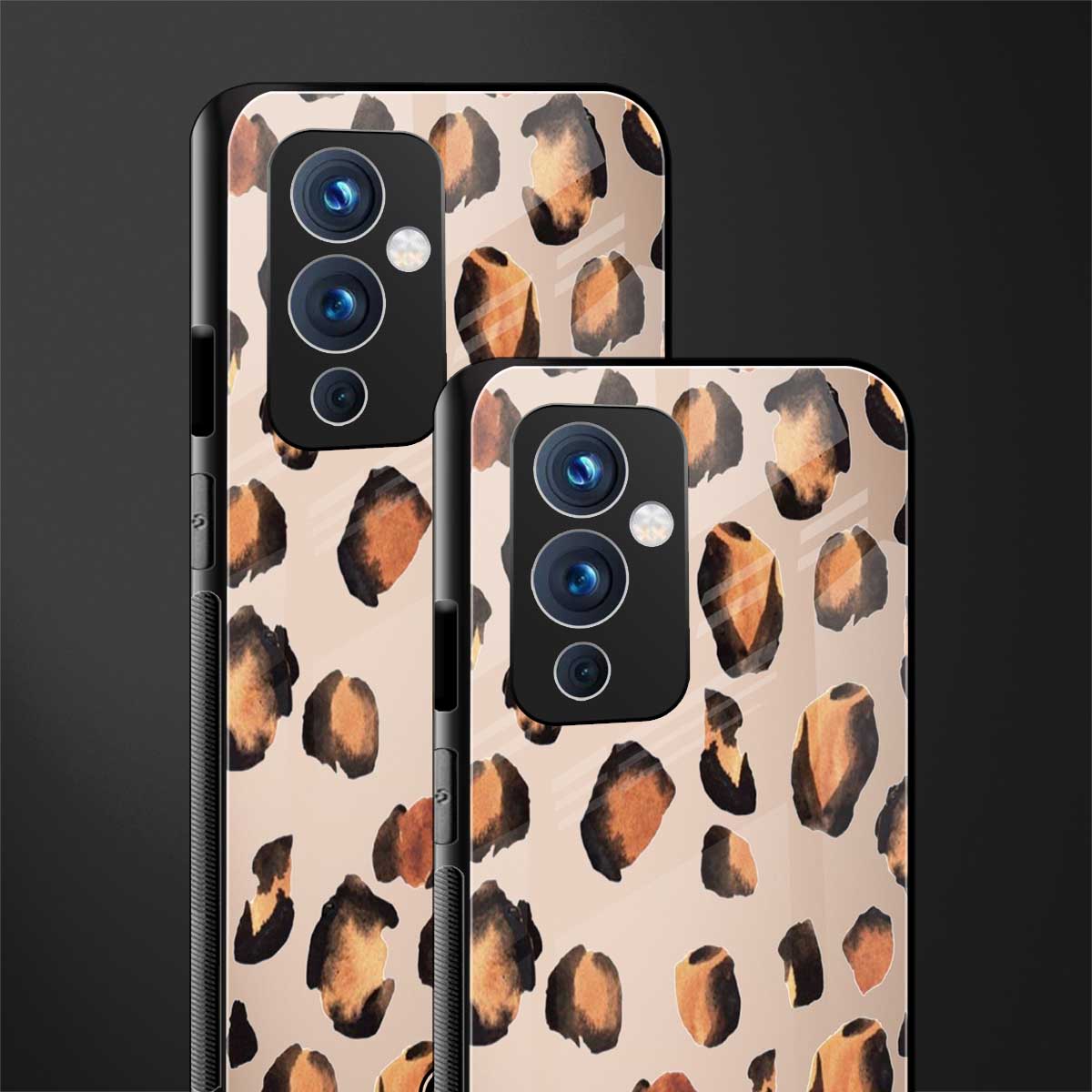 cheetah fur gold edition back phone cover | glass case for oneplus 9