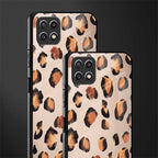 cheetah fur gold edition back phone cover | glass case for samsung galaxy f42