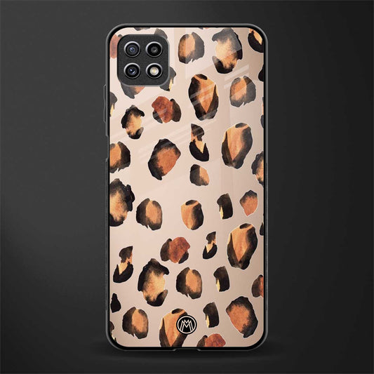 cheetah fur gold edition back phone cover | glass case for samsung galaxy f42
