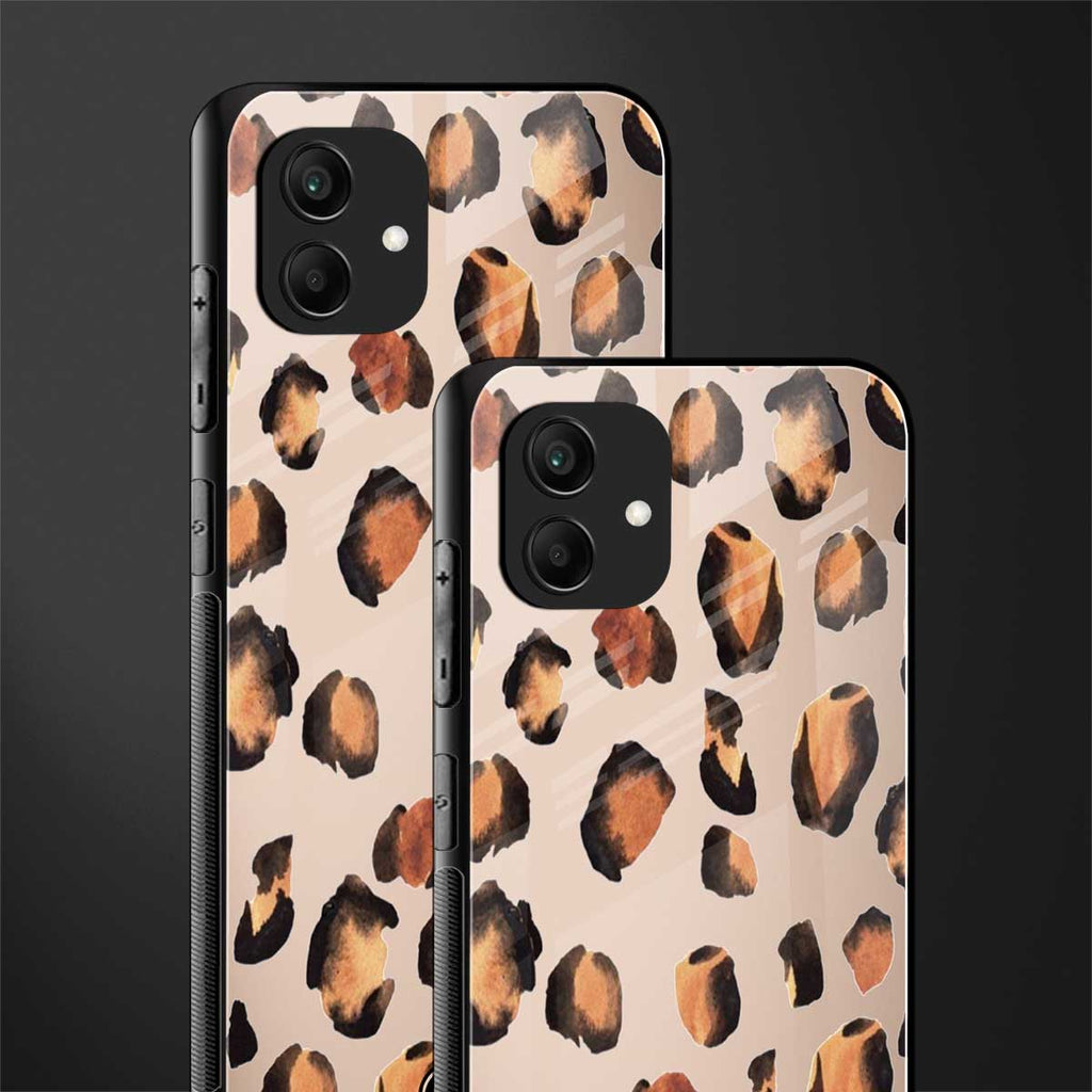 cheetah fur gold edition back phone cover | glass case for samsung galaxy a04