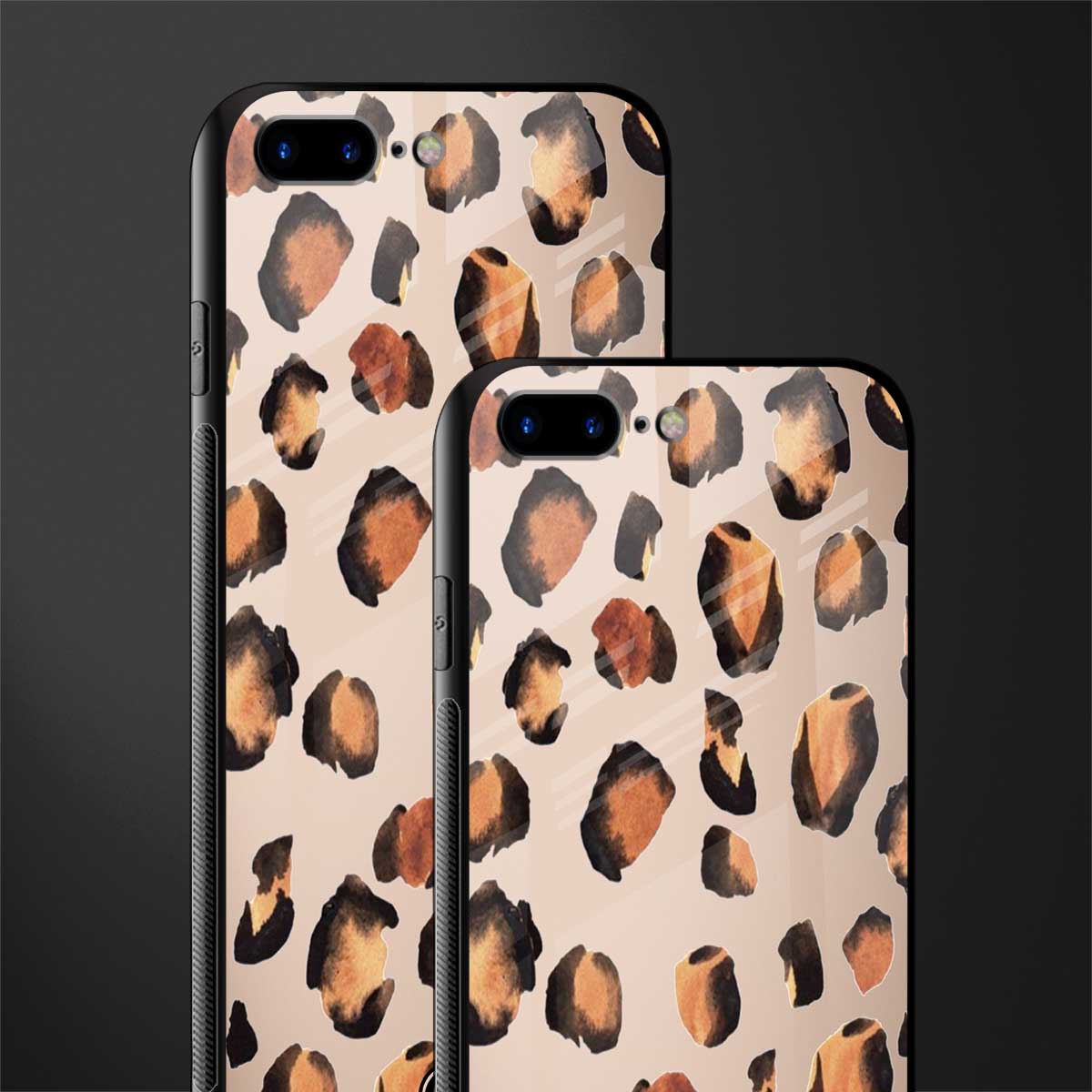 cheetah fur gold edition glass case for iphone 7 plus image-2