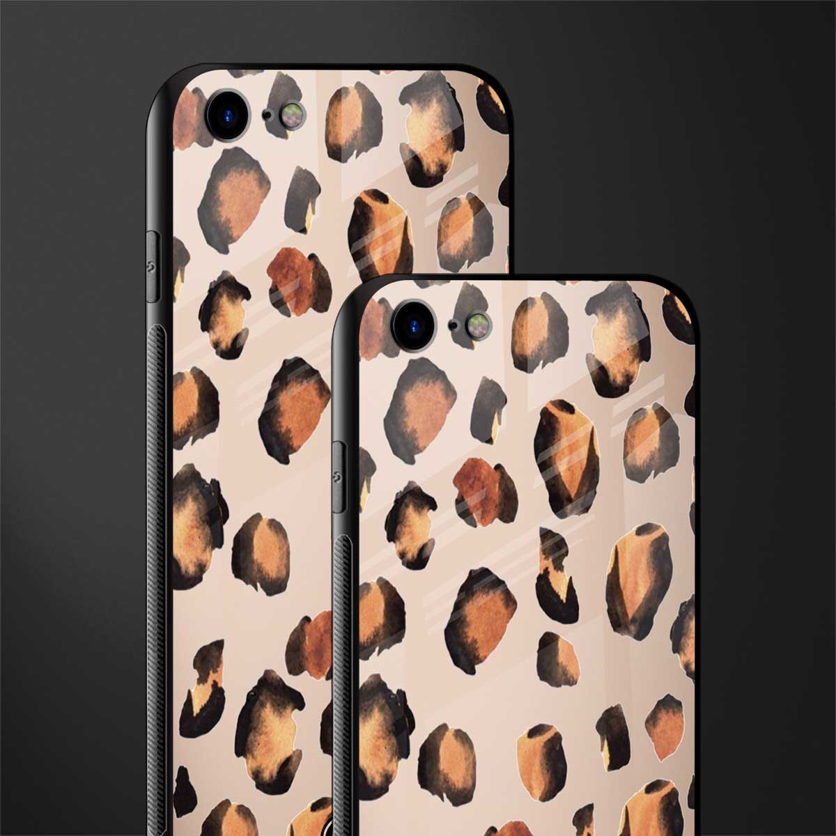 cheetah fur gold edition glass case for iphone se 2020 image-2