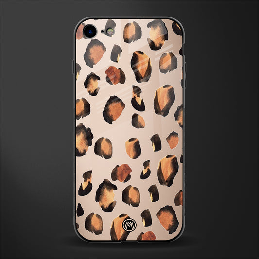cheetah fur gold edition glass case for iphone se 2020 image