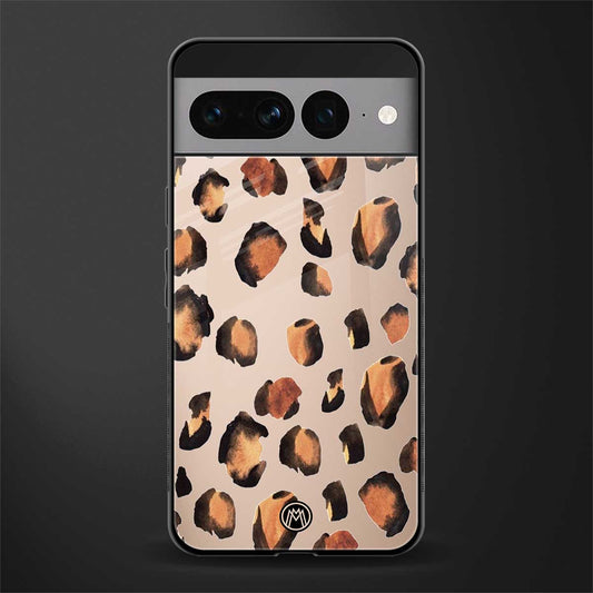 cheetah fur gold edition back phone cover | glass case for google pixel 7 pro