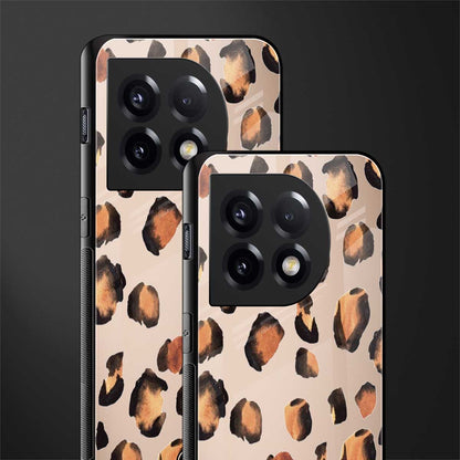 cheetah fur gold edition back phone cover | glass case for oneplus 11