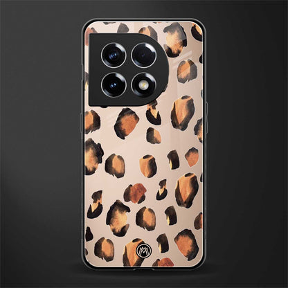 cheetah fur gold edition back phone cover | glass case for oneplus 11