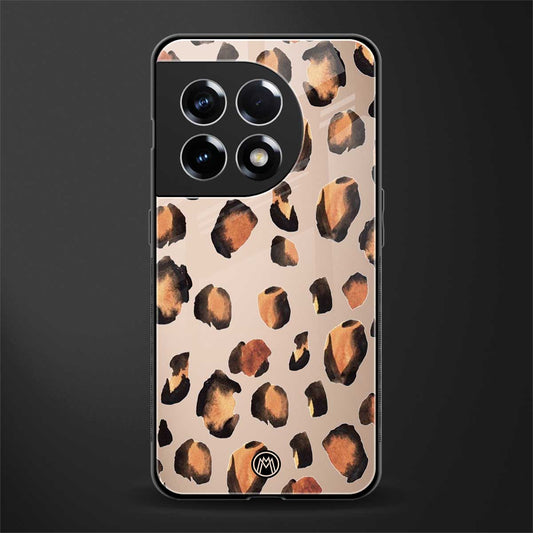 cheetah fur gold edition back phone cover | glass case for oneplus 11r