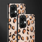 cheetah fur gold edition back phone cover | glass case for oneplus nord ce 3 lite