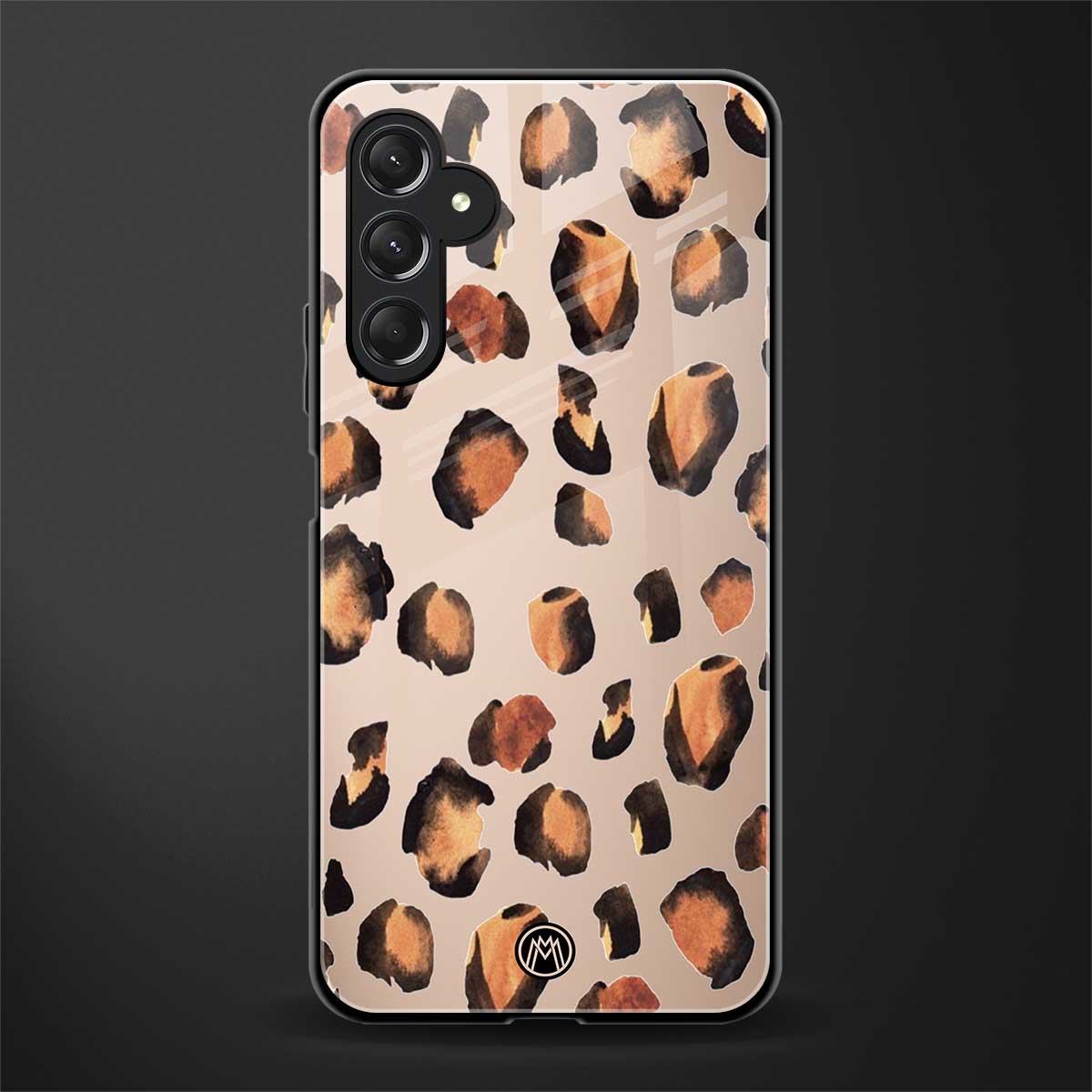 cheetah fur gold edition back phone cover | glass case for samsun galaxy a24 4g