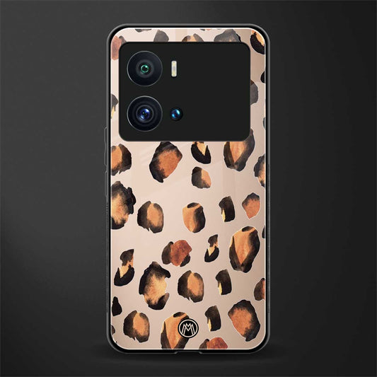 cheetah fur gold edition back phone cover | glass case for iQOO 9 Pro