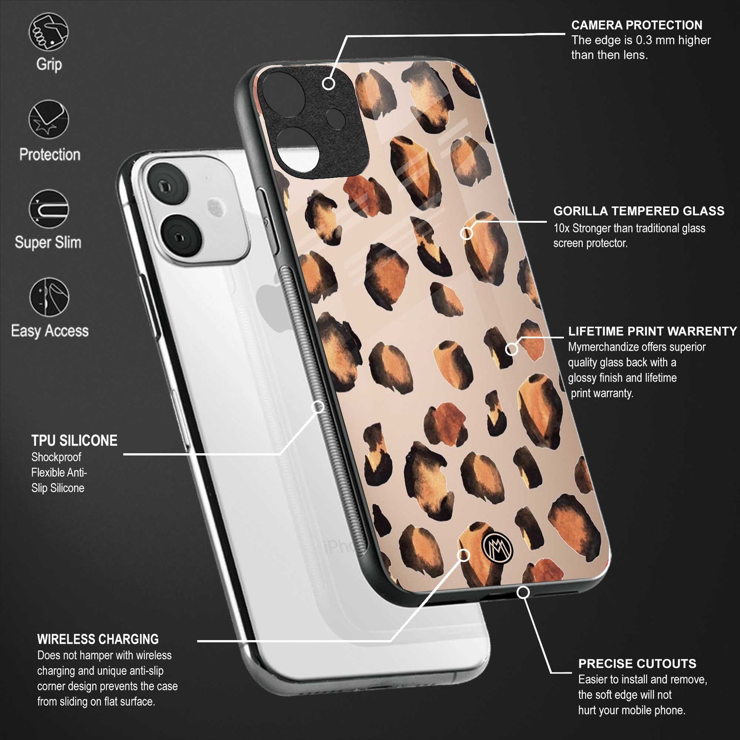 cheetah fur gold edition glass case for samsung galaxy a03s image-4
