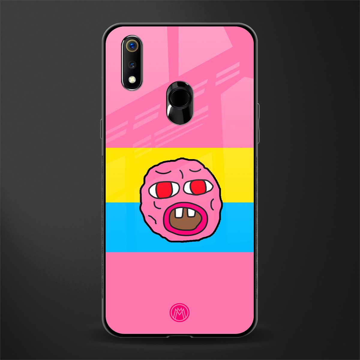 cherry bomb glass case for realme 3 image