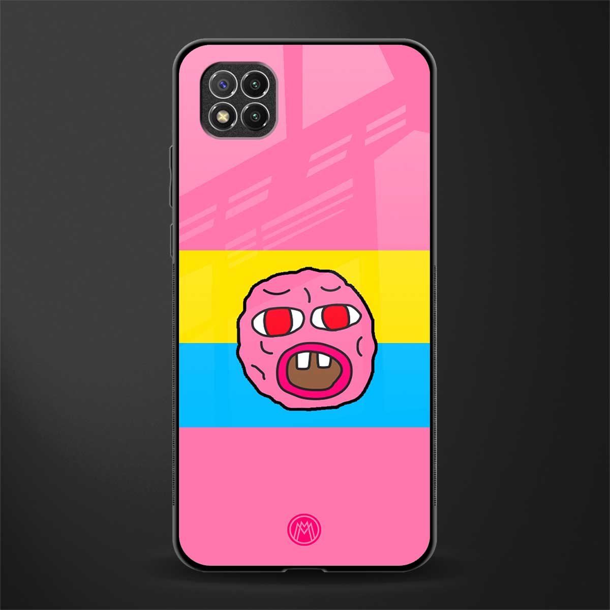 cherry bomb glass case for poco c3 image