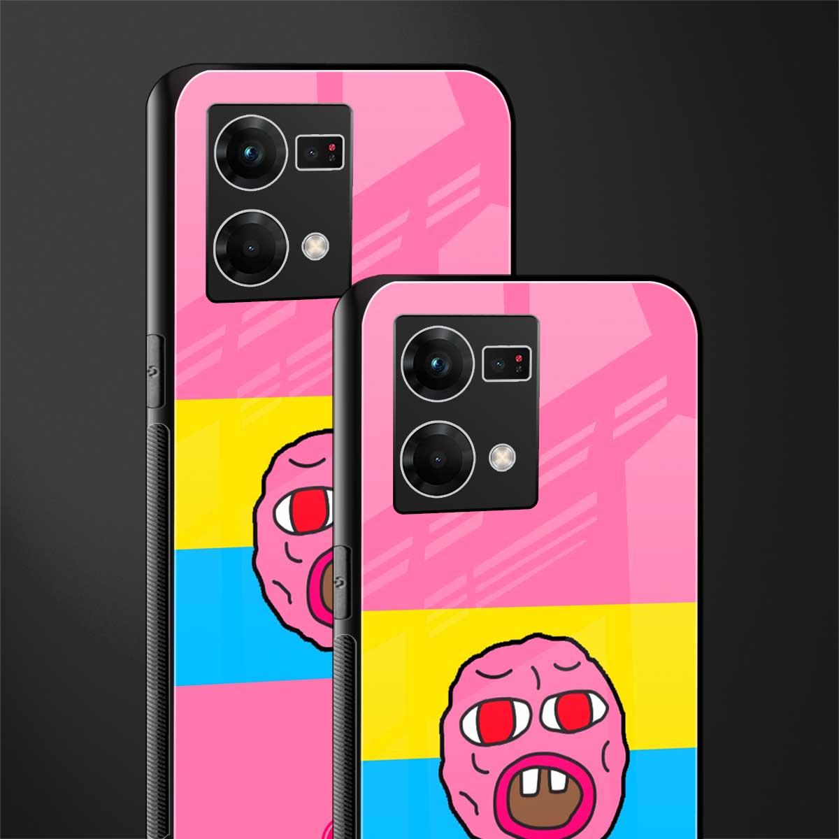 cherry bomb back phone cover | glass case for oppo f21 pro 4g