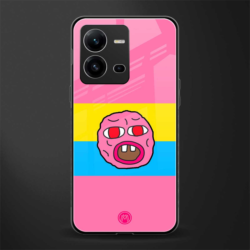cherry bomb back phone cover | glass case for vivo v25-5g