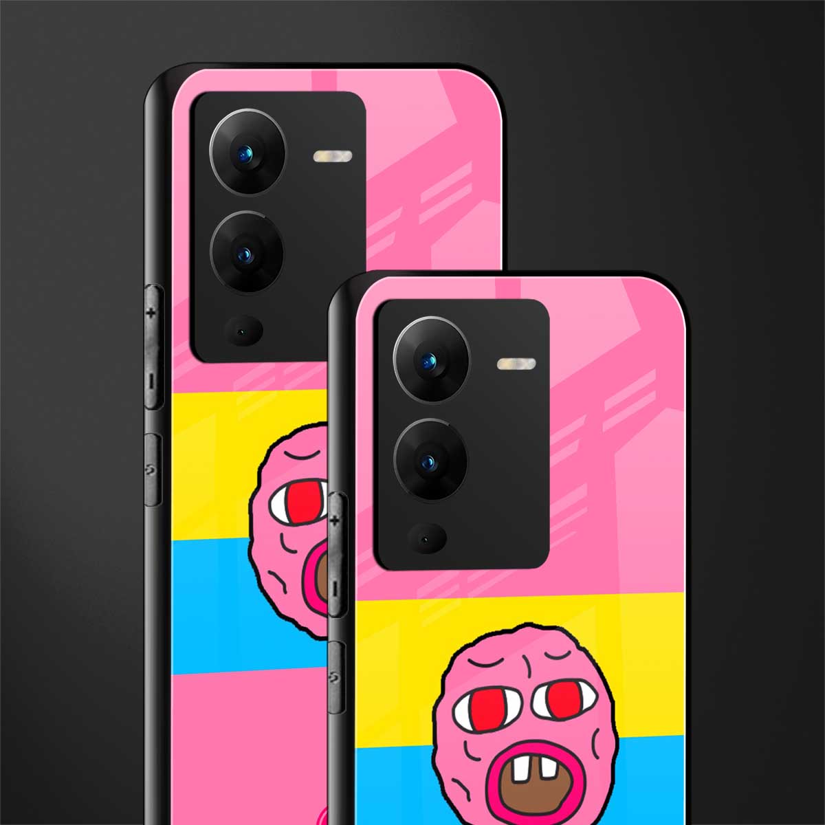 cherry bomb back phone cover | glass case for vivo v25 pro 5g