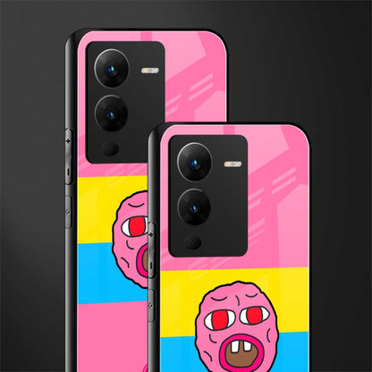 cherry bomb back phone cover | glass case for vivo v25 pro 5g