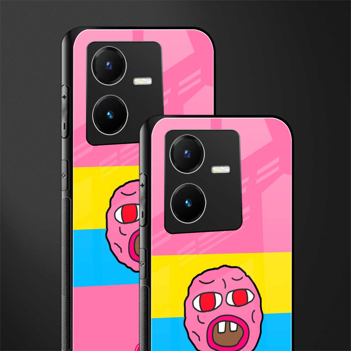 cherry bomb back phone cover | glass case for vivo y22