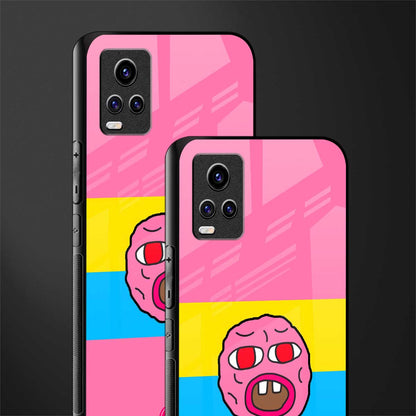 cherry bomb back phone cover | glass case for vivo v21e 4g